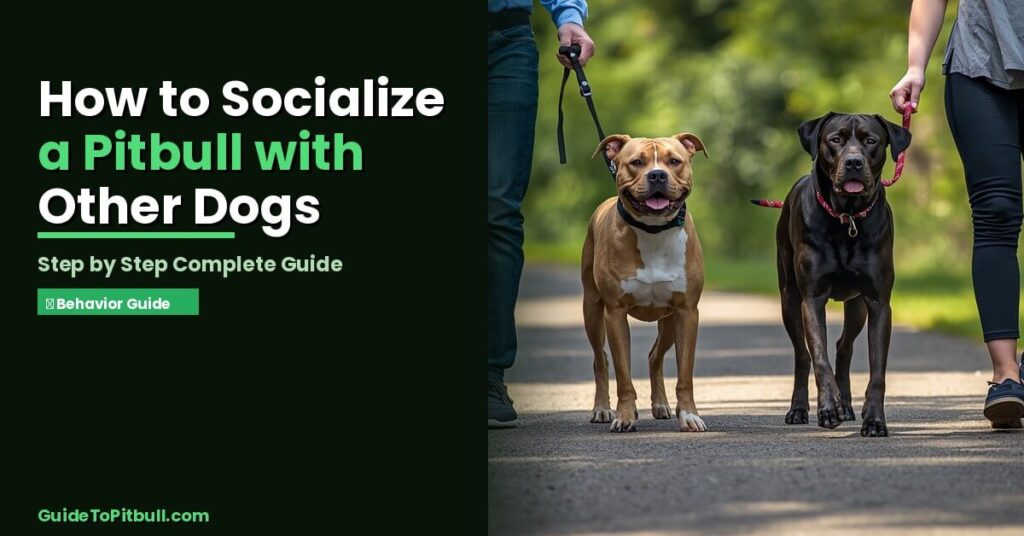 how to socialize a pitbull with other dogs step by step complete guide