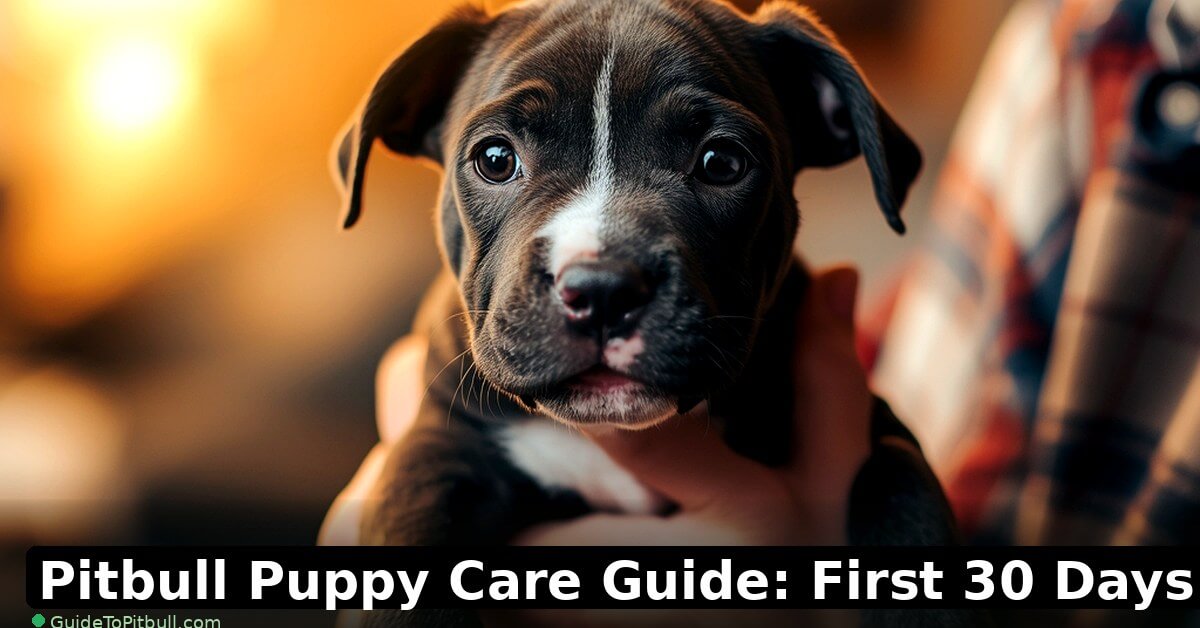 pitbull puppy care guide first 30 days at home 2026