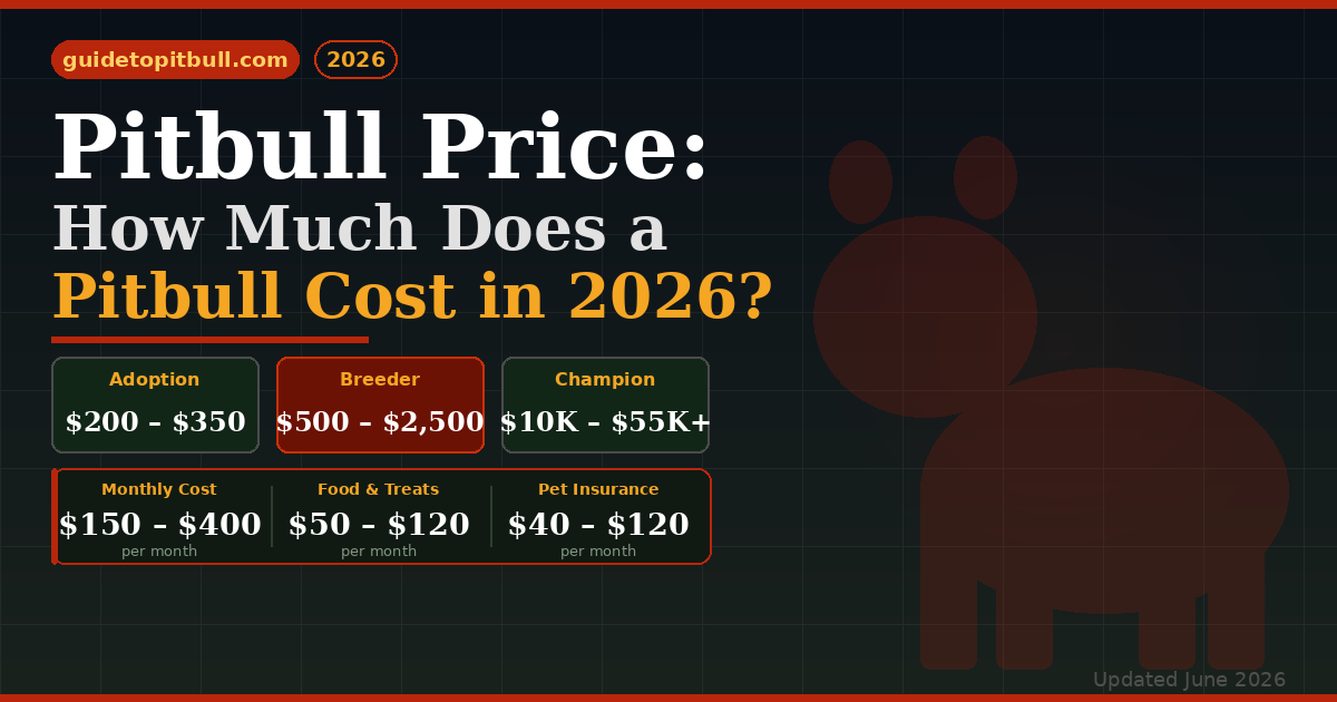 Pitbull Price How Much Does a Pitbull Cost in 2026